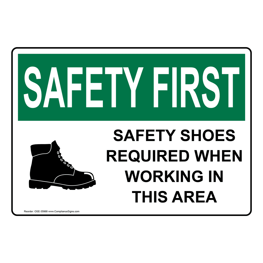 OSHA Safety Footwear Is Required Sign With Symbol OSE35984