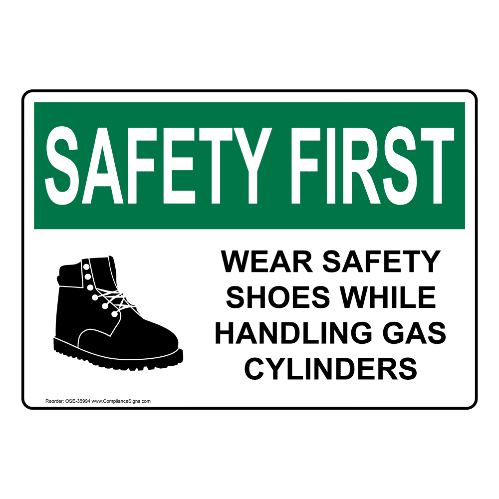 OSHA Wear Safety Shoes While Handling Sign With Symbol OSE35994