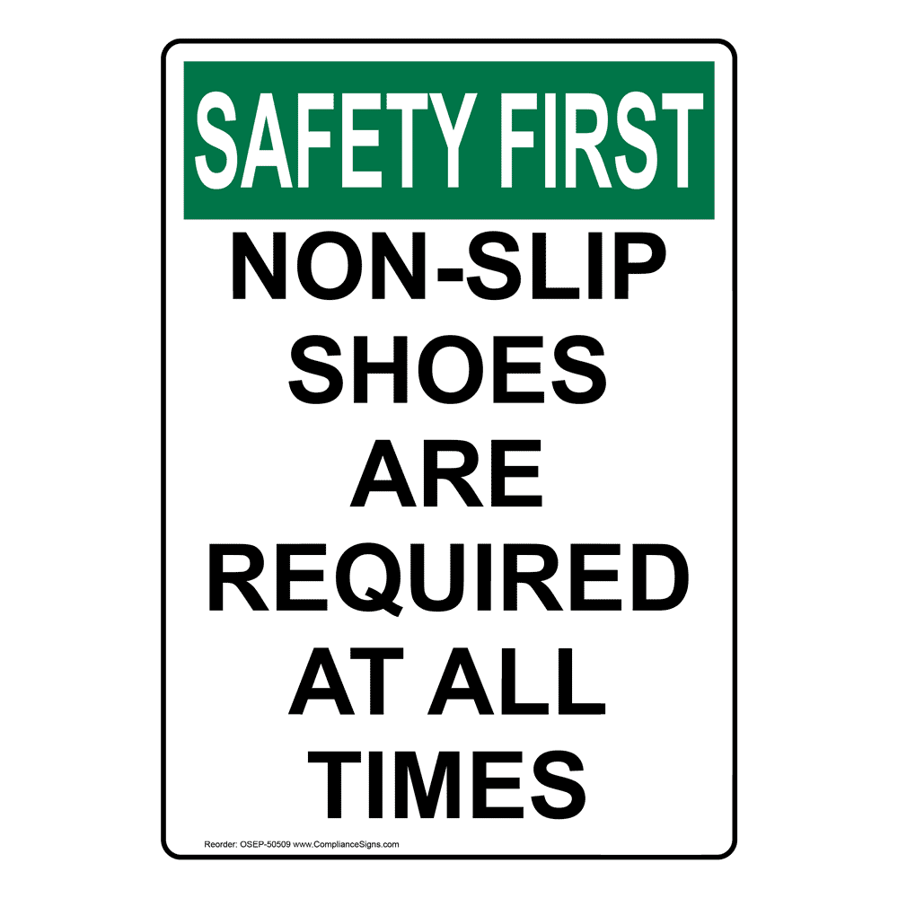 Portrait Clean Shoe Covers Required Beyond This Point Sign NHEP50304