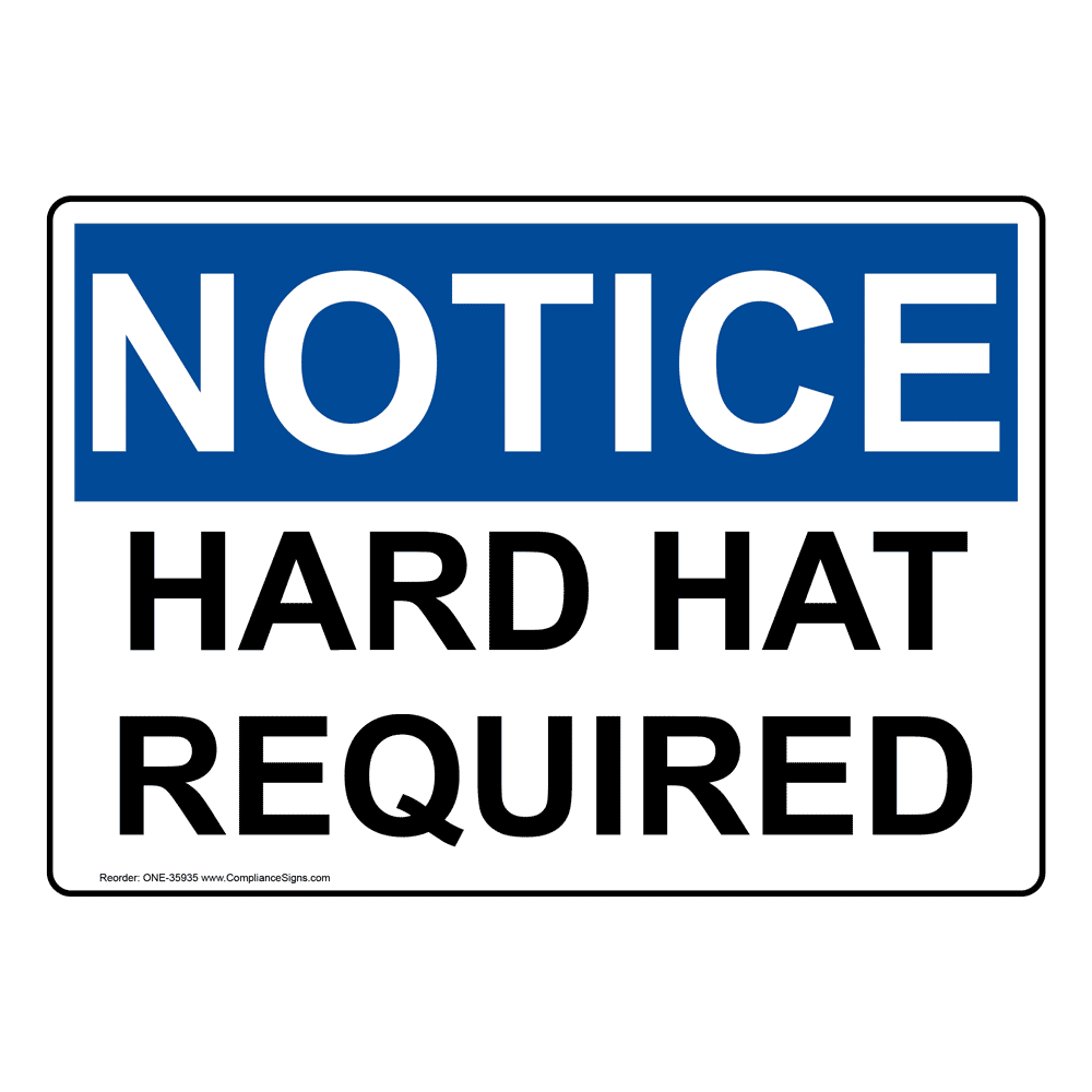 OSHA Hard Hat Required Sign ONE35935