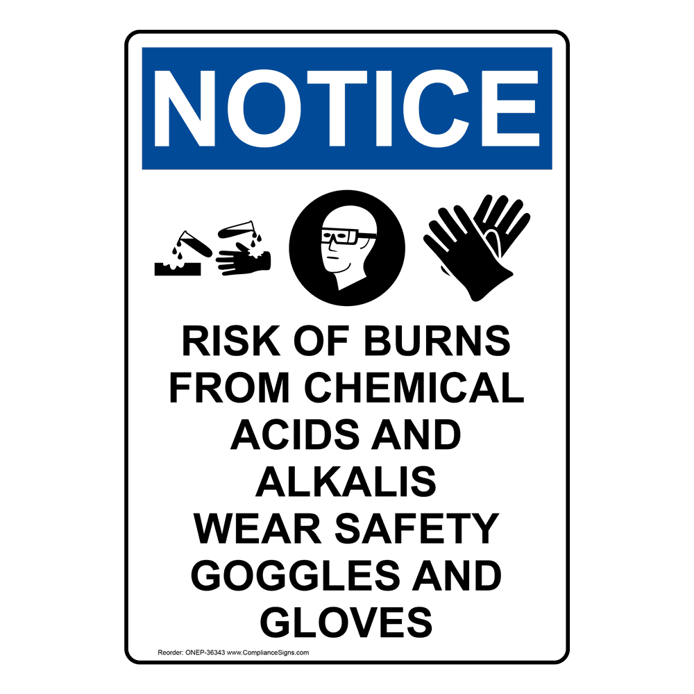 Portrait OSHA Risk Of Burns From Sign With Symbol ONEP36343