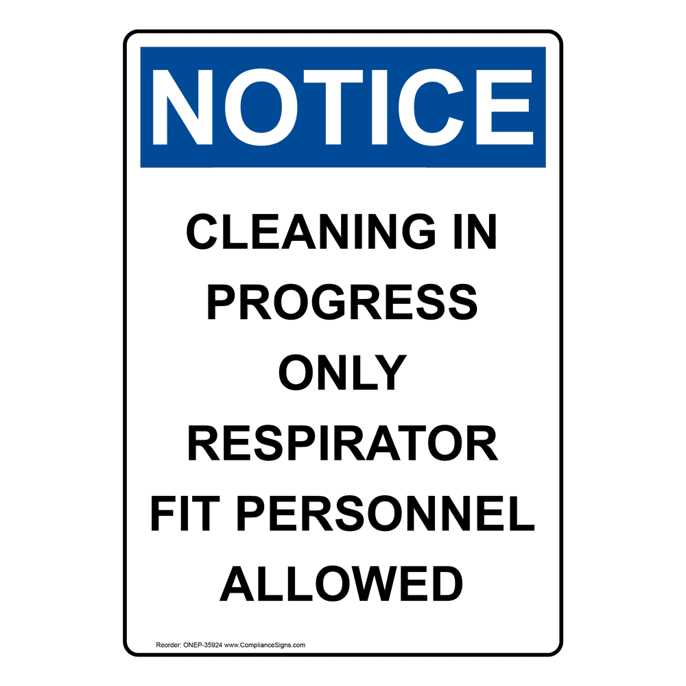 Portrait OSHA Respirators Required Sign With Symbol ONEP35966