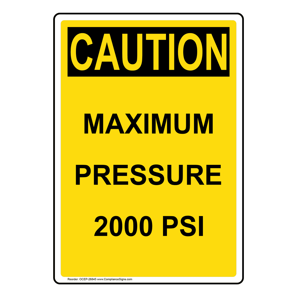 Portrait OSHA Hydrostatic Testing In Progress Sign ONEP30044