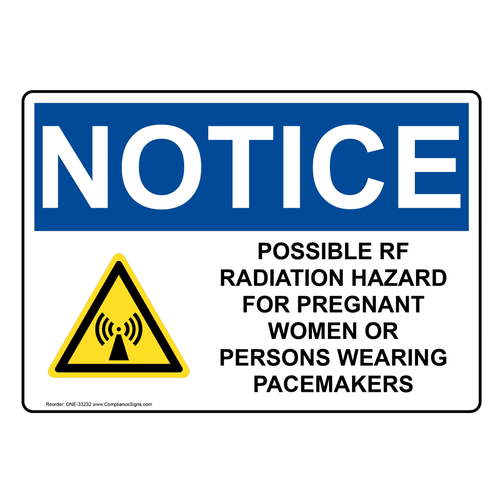 OSHA Possible RF Radiation Hazard Sign With Symbol ONE33232