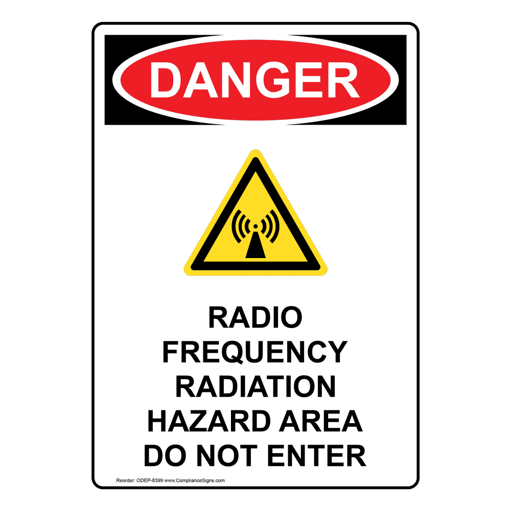 OSHA DANGER Radio Frequency Radiation Hazard Spanish Sign ODS8399