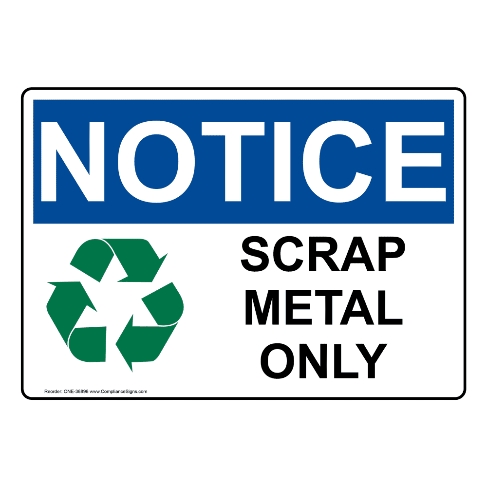 Details about   Recyclable Metal Only Aluminum Sign or Vinyl Sticker 12" x 3"