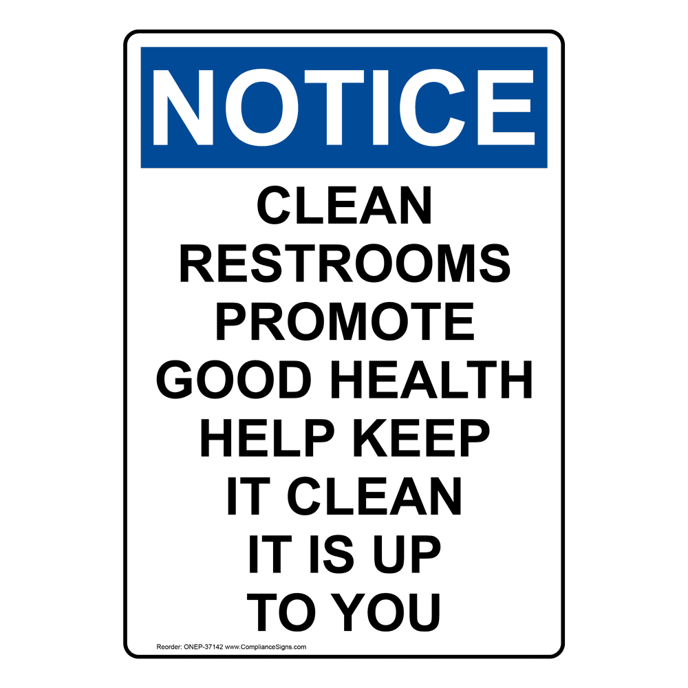 Clean Toilet After Use Sign