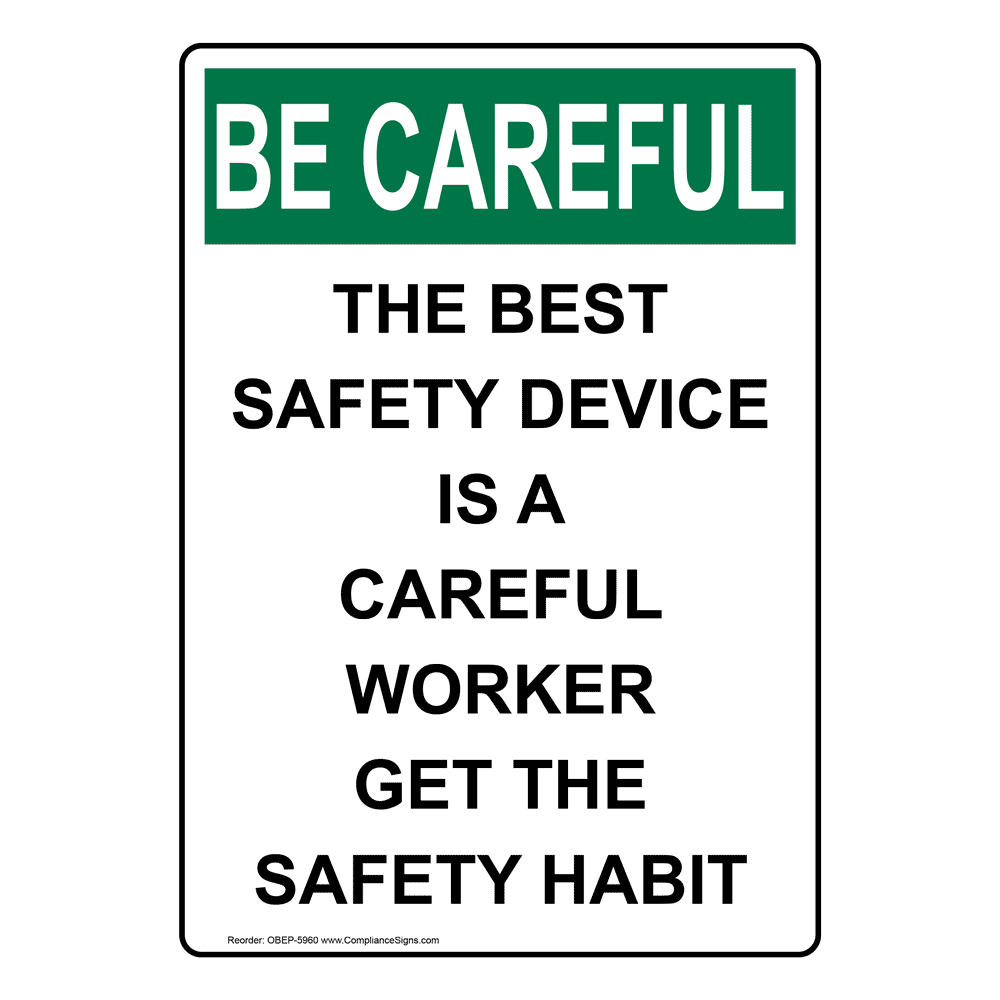 Portrait OSHA Hazard Sign With Symbol ODEP3484