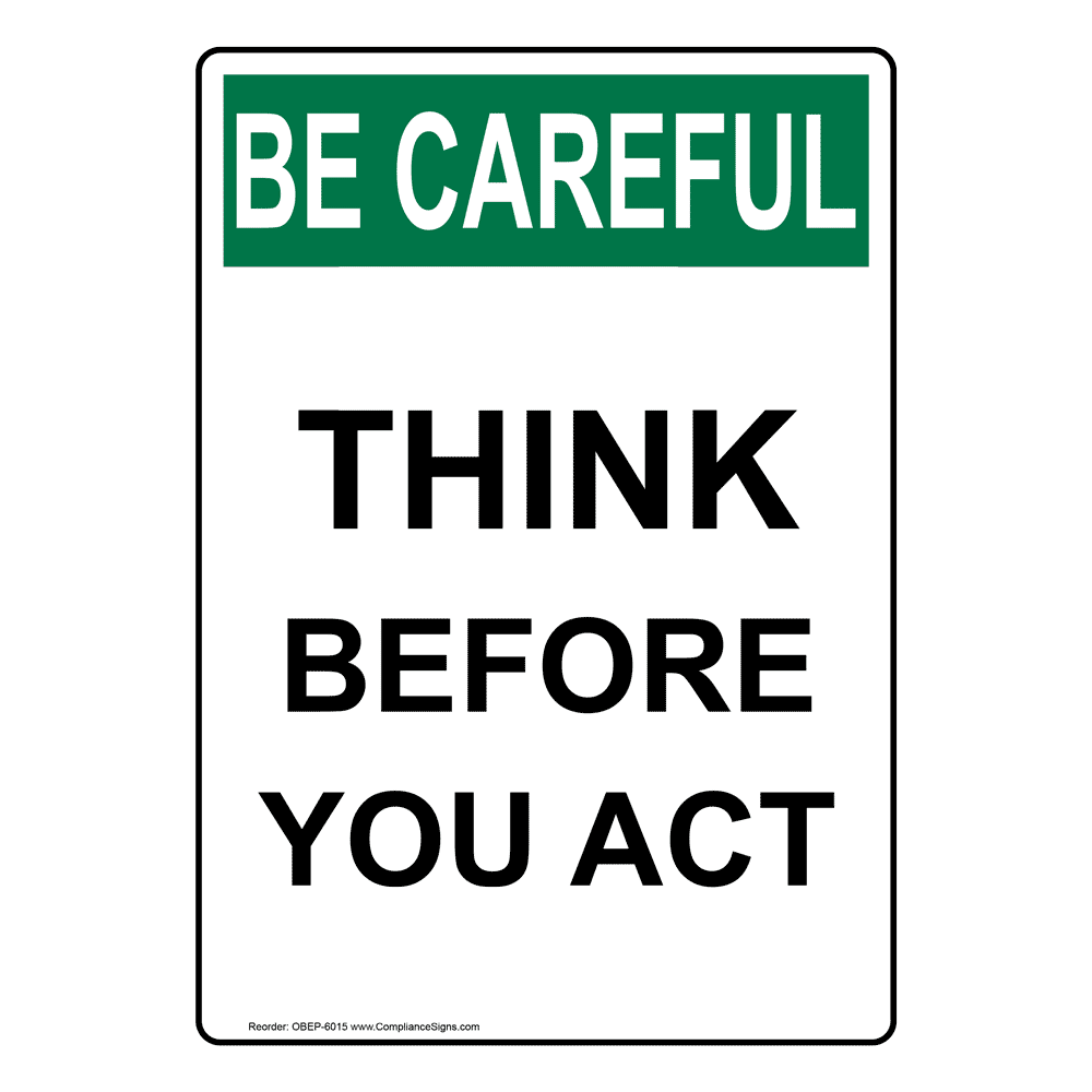 Portrait OSHA Hazard Sign With Symbol ODEP3484