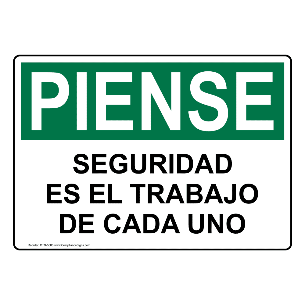 Safety Signs In Spanish Photo Sign In