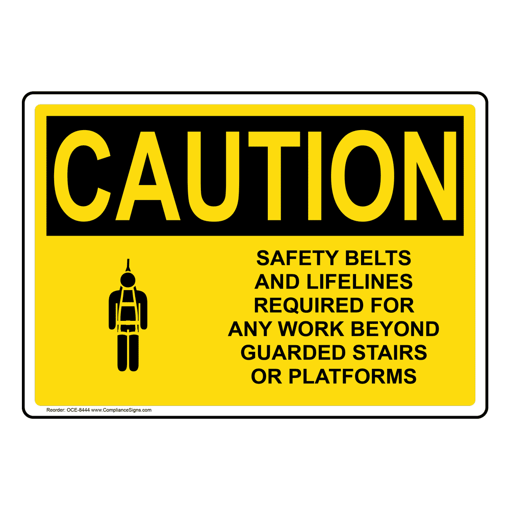 OSHA DANGER Fall Protection Required Sign ODE 3000 Safety Harness