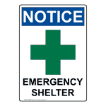 Fire/Emergency - Severe Weather Shelter Signs and Labels