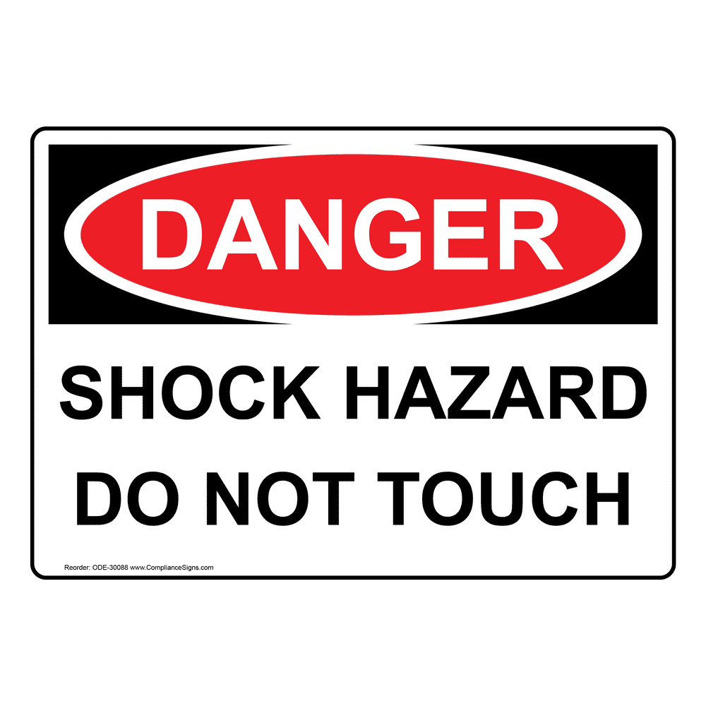 OSHA Shock Hazard Do Not Touch Sign ODE30088