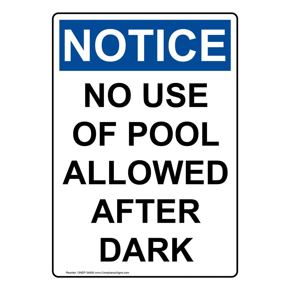 Portrait OSHA Pool Capacity ____ People Sign ONEP34680