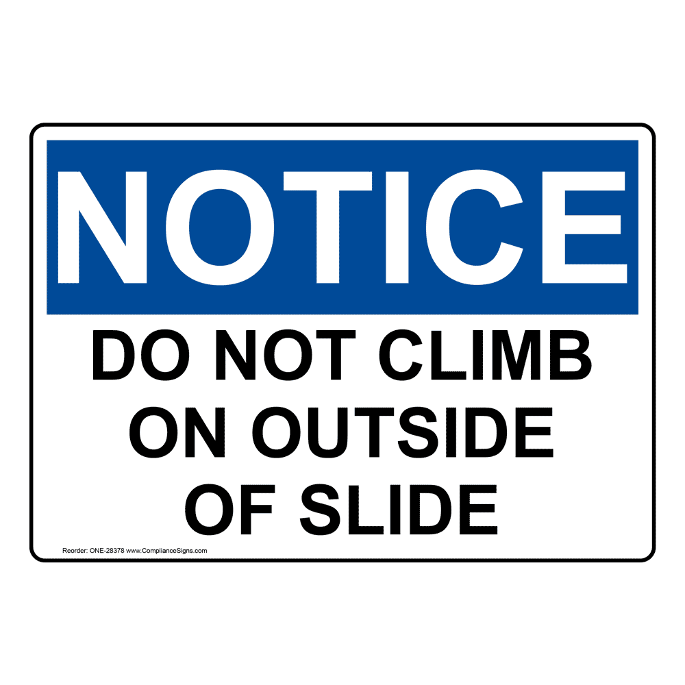 OSHA No Climbing Or Sitting On Top Of Bleachers Sign ODE28367