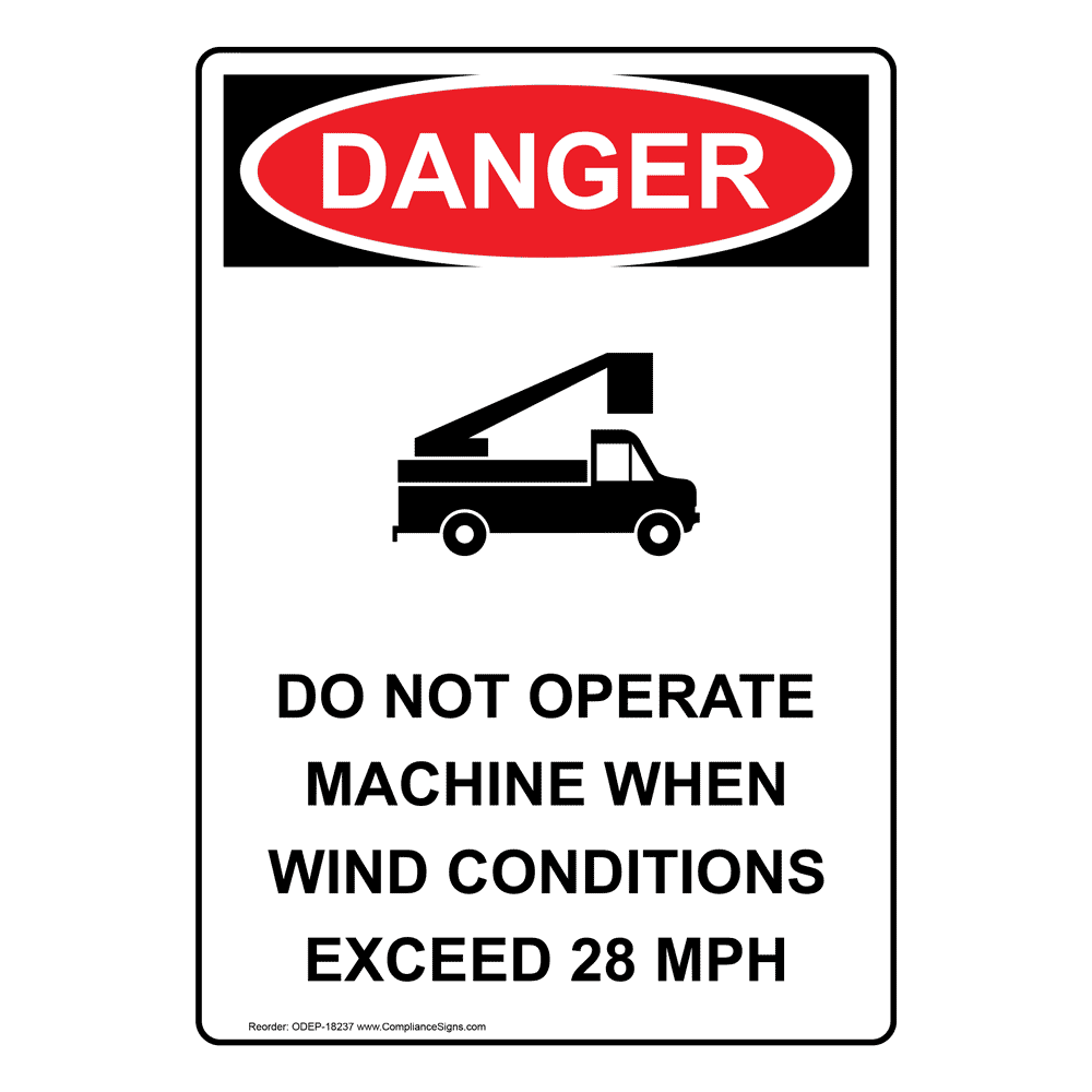 Portrait OSHA NOTICE Truck Drivers Must Wait In This Area Sign ONEP6180