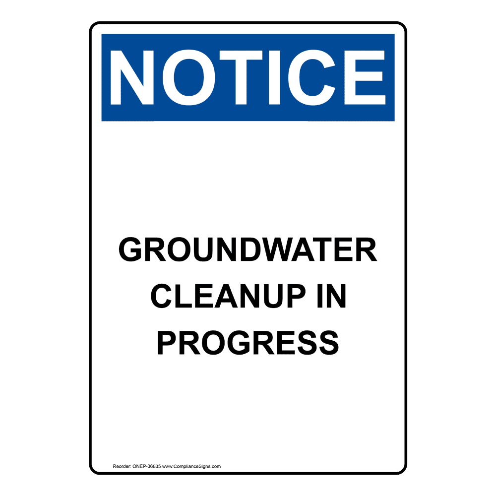 Portrait OSHA Storm Water Drain Cover & Directional Sign ONEP36857