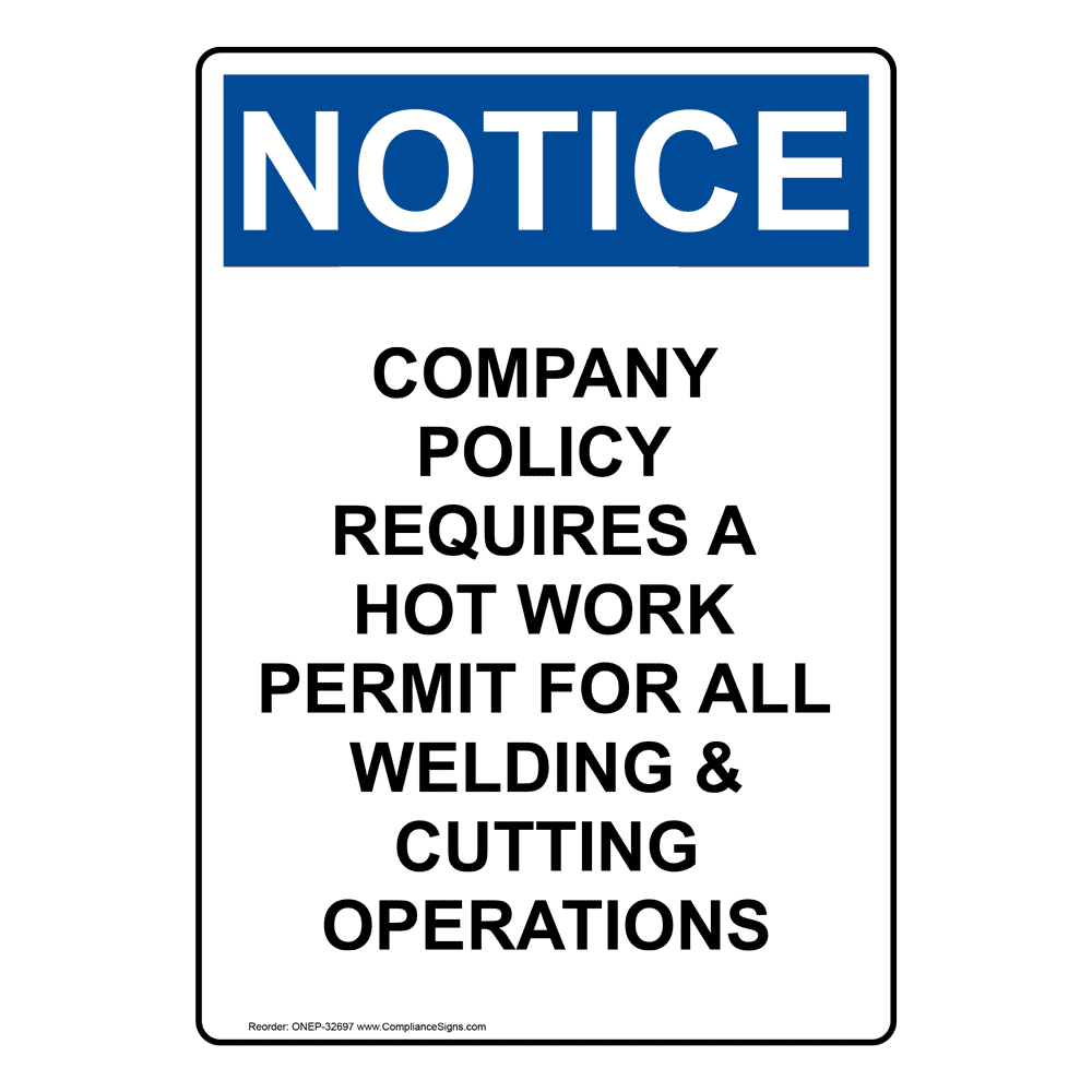 Portrait OSHA Welding Area Sign With Symbol ODEP6625