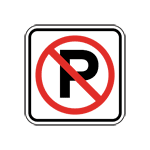 No Parking Sign with Symbol PKE-20000 Parking Not Allowed