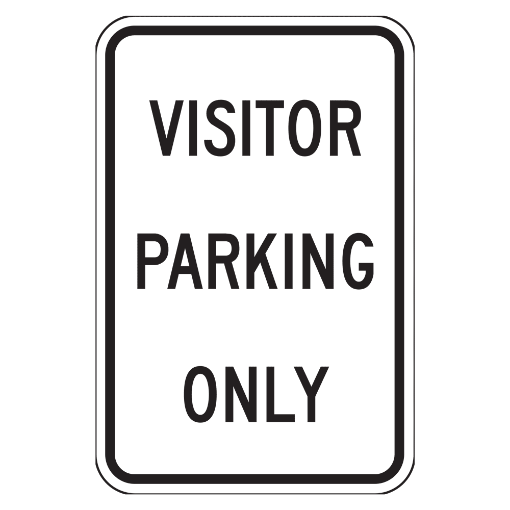 Reflective Visitor Parking Only Sign CS271812