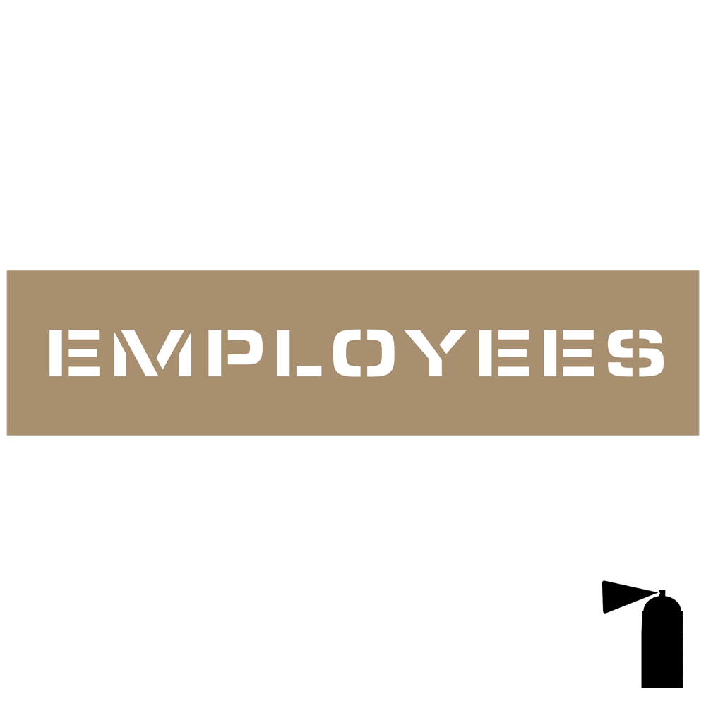 EMPLOYEES Stencil NHE19092 Parking Reserved