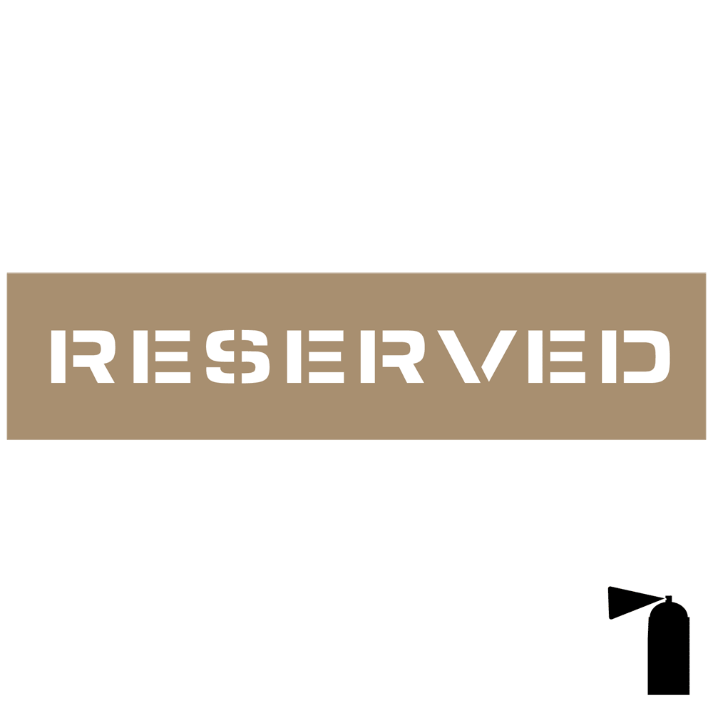 6" Reserved Stencil | Parking Lot Stencil
