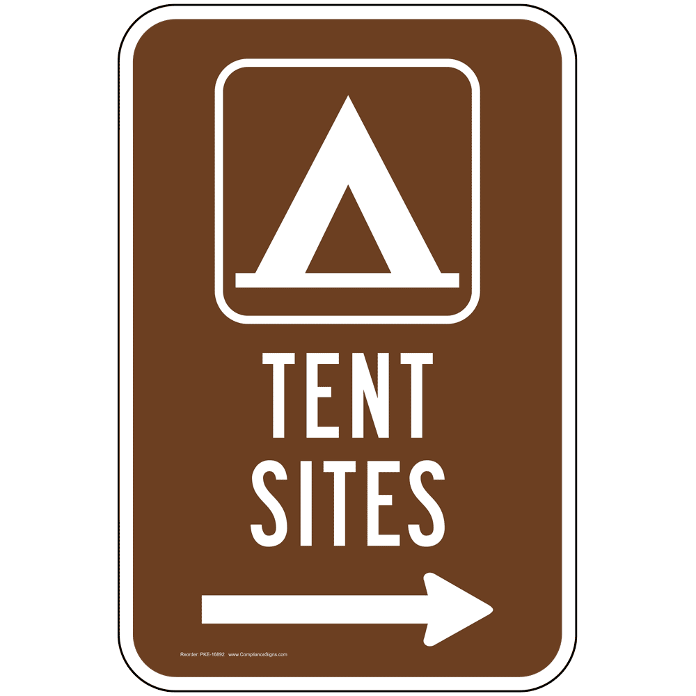 Tent Sites Right Arrow Sign PKE 16892 Parks Camping