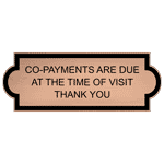 Co-Payments At The Time Of Visit Sign EGRE-18004-BLKonCSHW