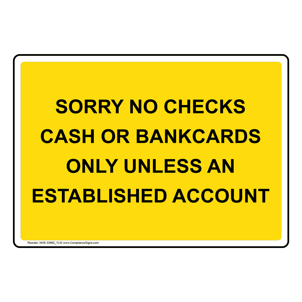 Portrait Cash Register Contains Less Than 50 Sign NHEP33982_YBSTR