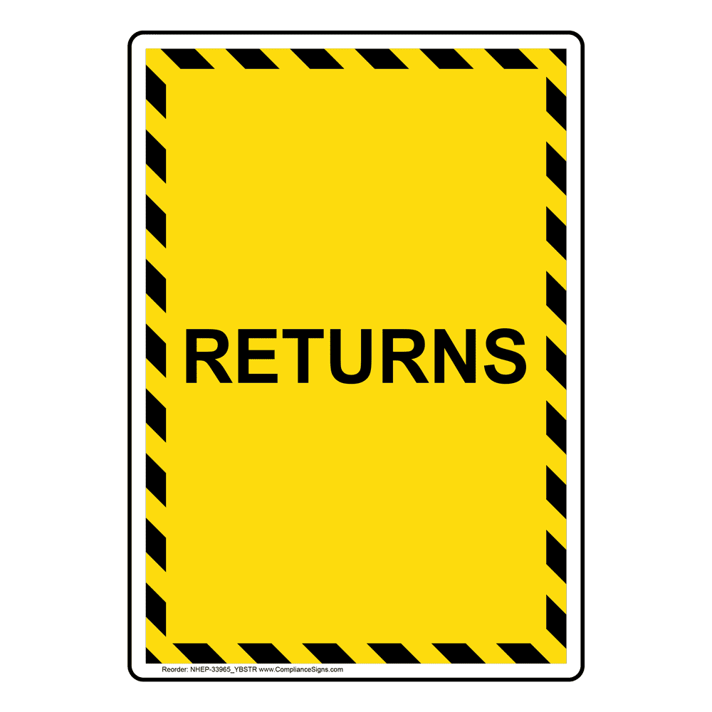 Portrait Returns Sign NHEP-33965_YBSTR