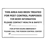 Pest Control Safety Signs from ComplianceSigns.com