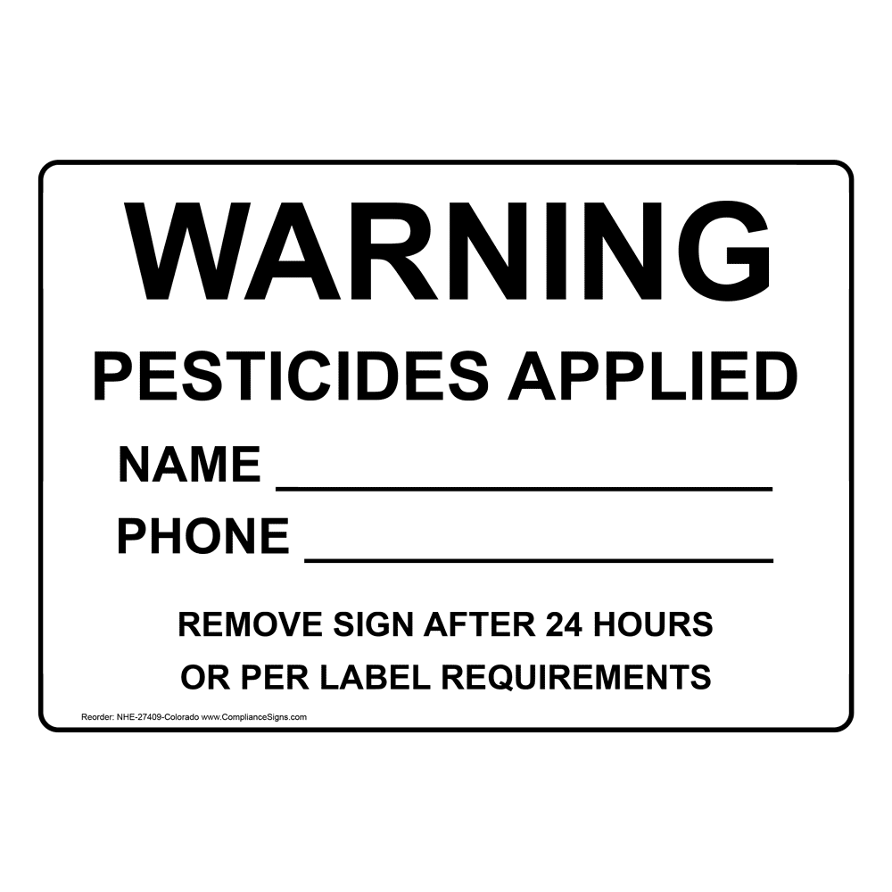 Public Notice Of Pesticide Application Sign NHE27432PA
