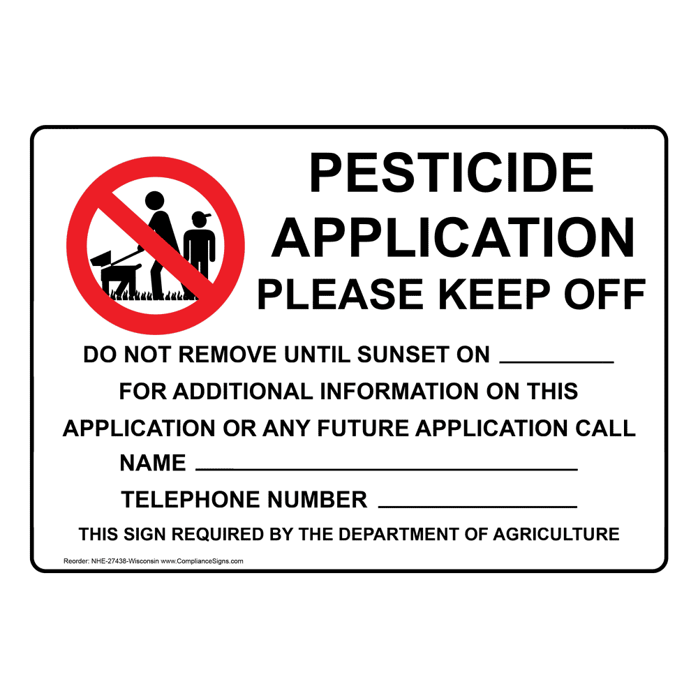 Warning Pesticides Applied Sign NHE-27409-CO Hazmat Pesticide