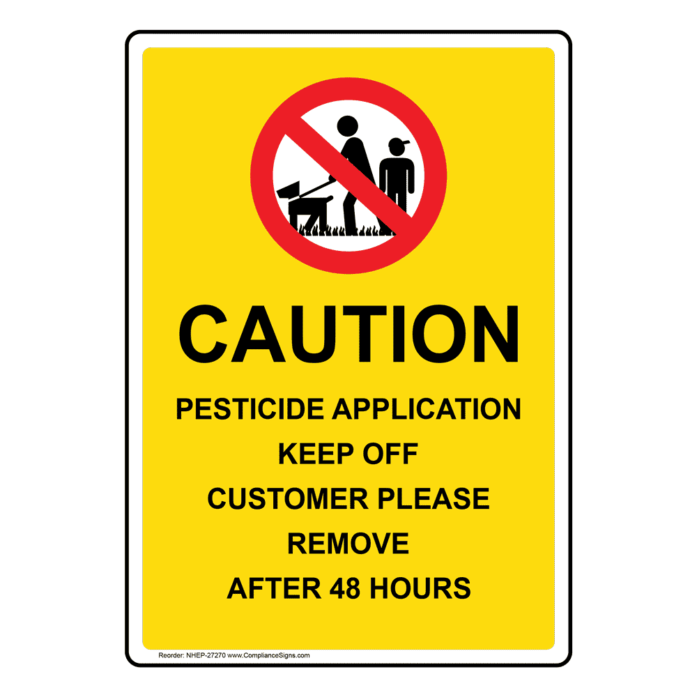 Portrait Warning Pesticide Use For Sign With Symbol NHEP27271