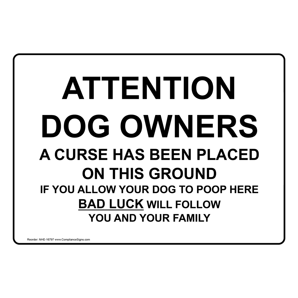 Dog Poop Sign