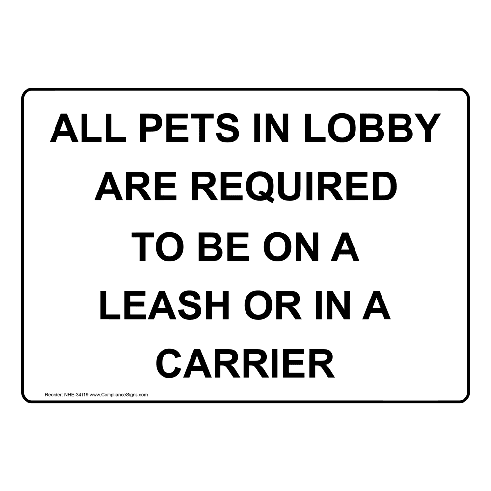 Leash And Curb Your Dog Sign NHE17034 Pets / Pet Waste