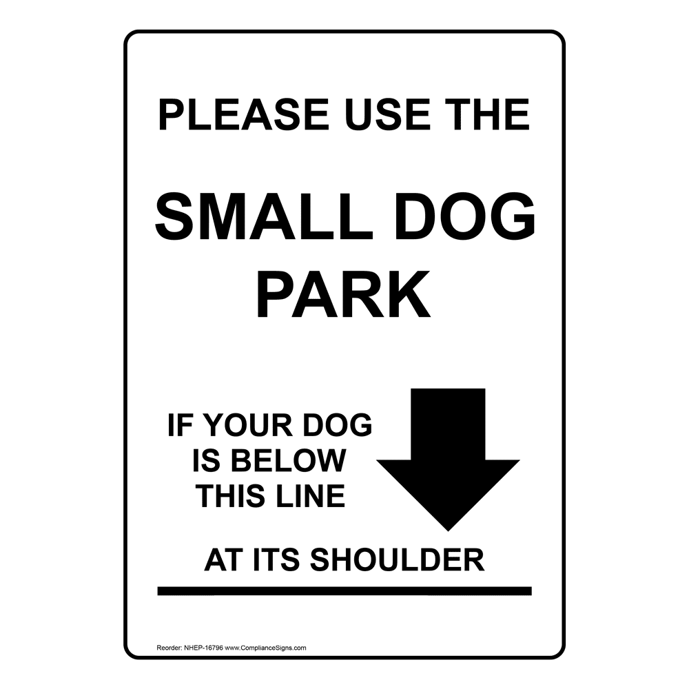 Portrait Small Dogs Under 35 Pounds Sign NHEP16794