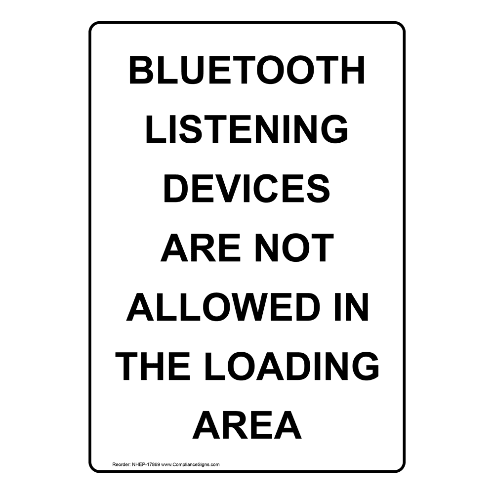 Portrait Bluetooth Listening Devices Are Not Sign NHEP-17869