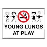 Young Lungs At Play Sign NHE-16656 Children / School Safety