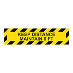Keep Distance Maintain 6 Ft Floor Label CS838280