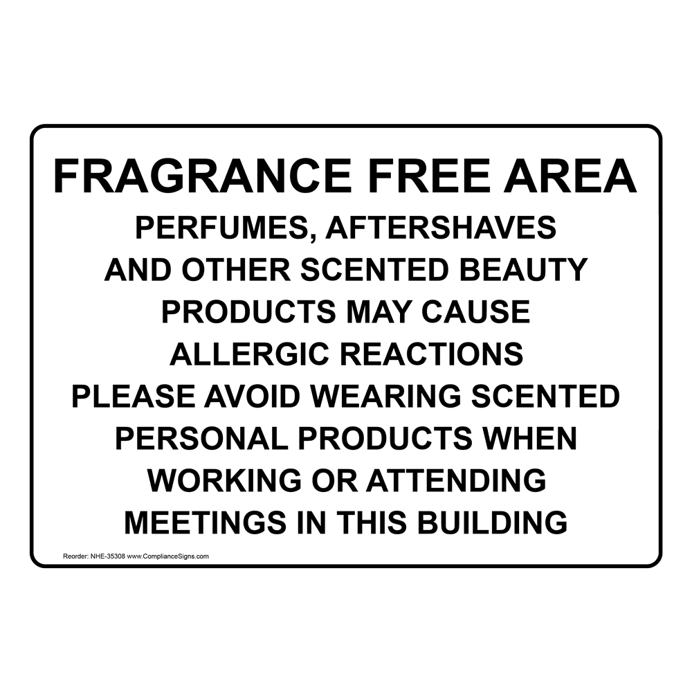 Fragrance Free Area Perfumes, Aftershaves And Sign NHE35308