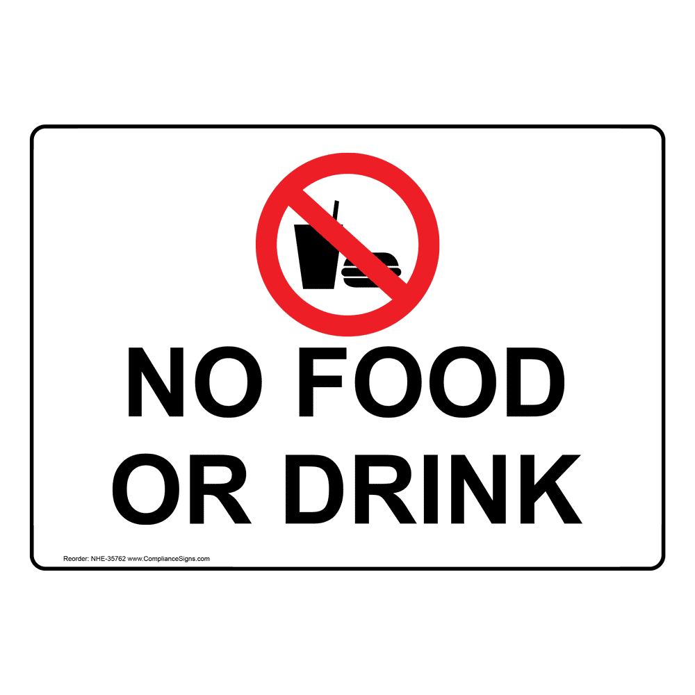 No Food Or Drink Sign With Symbol NHE35762