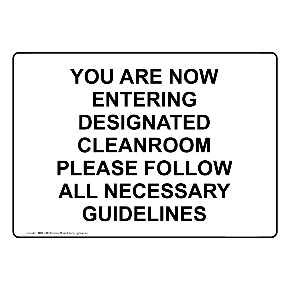Controlled Area Authorized Cleanroom Personnel Sign NHE-50642_YBSTR