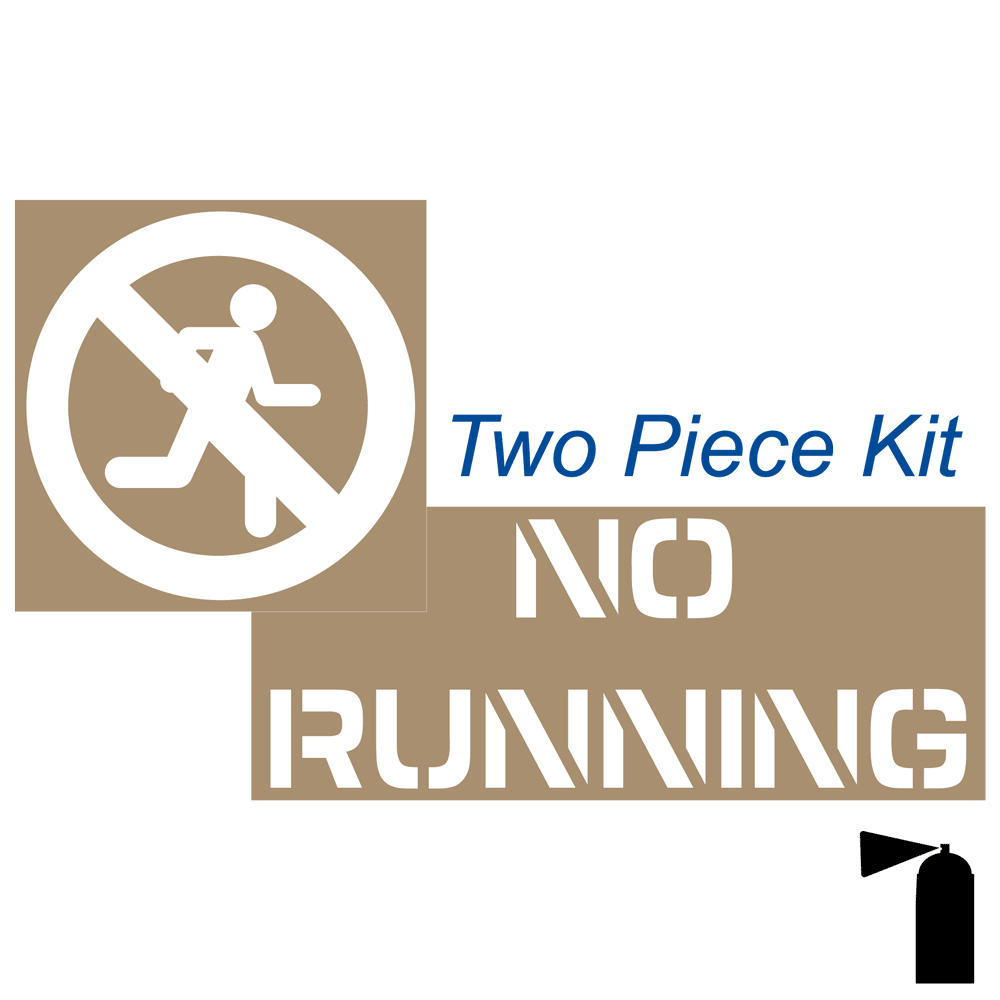 No Running Stencil Kit NHE17890KIT Pool Depth Stencils
