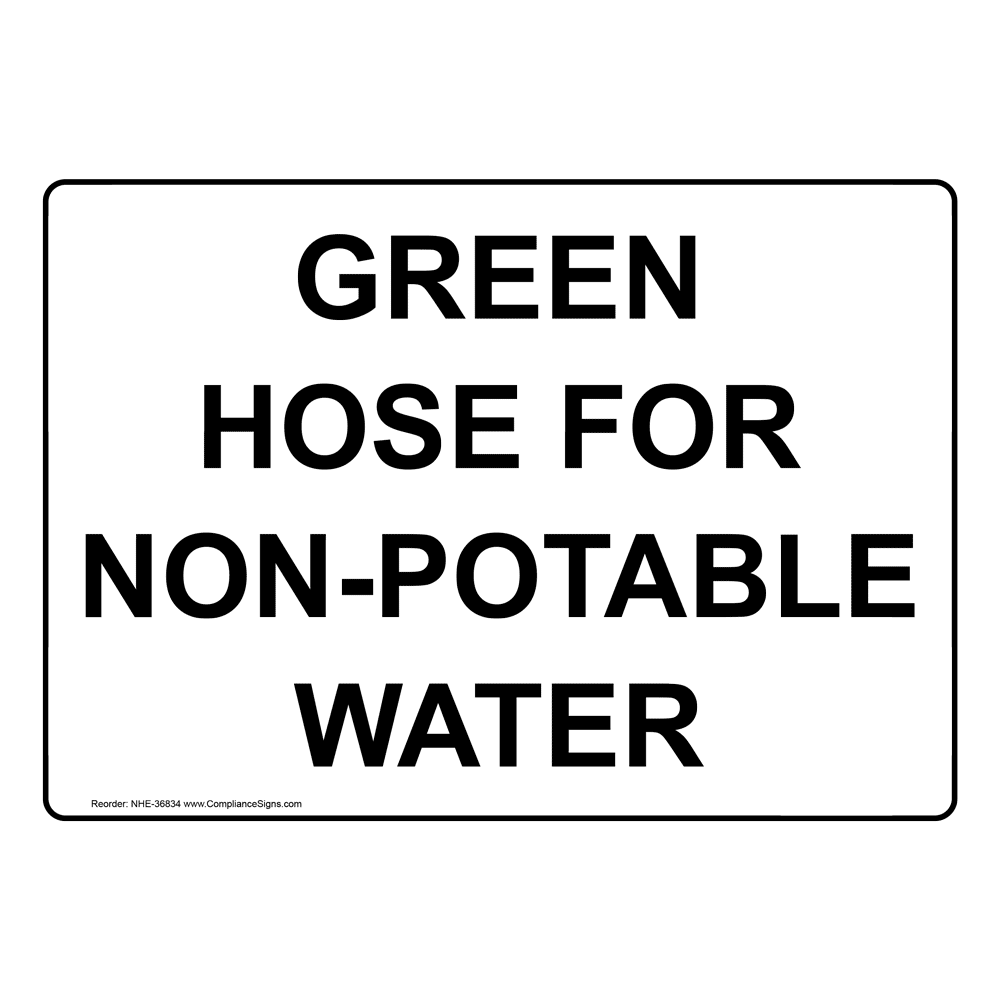 Non-Potable Water Sign With Symbol NHE-36839