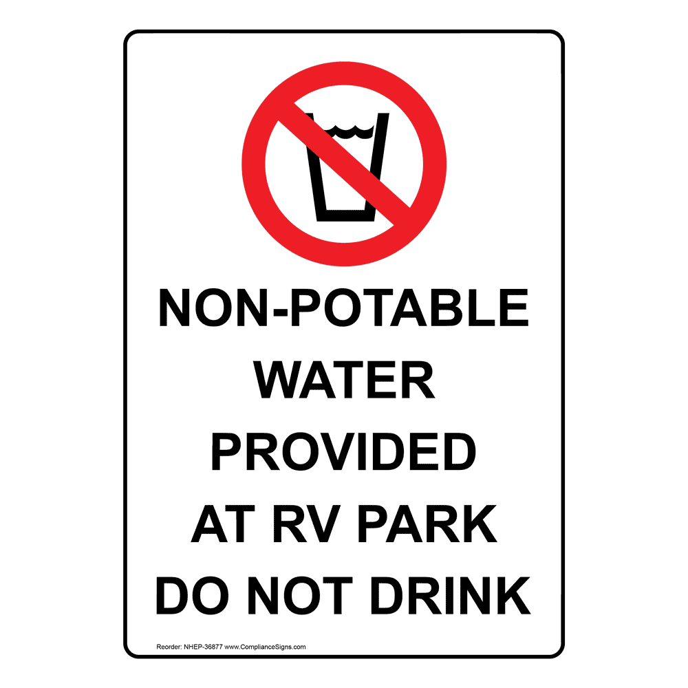 Portrait Non-Potable Water Please Do Not Touch Sign NHEP-36844
