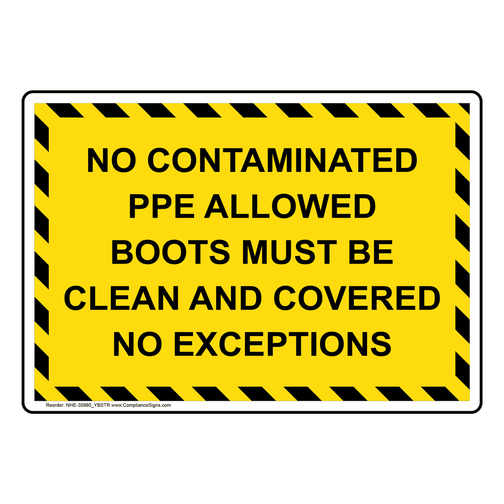 Steel Toe Boots Required At All Times Sign NHE35972