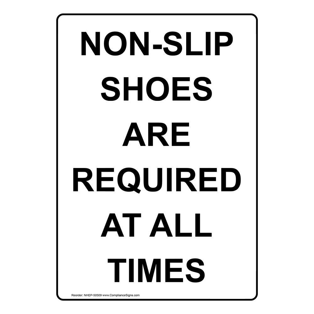 Portrait Clean Shoe Covers Required Beyond This Point Sign NHEP50304