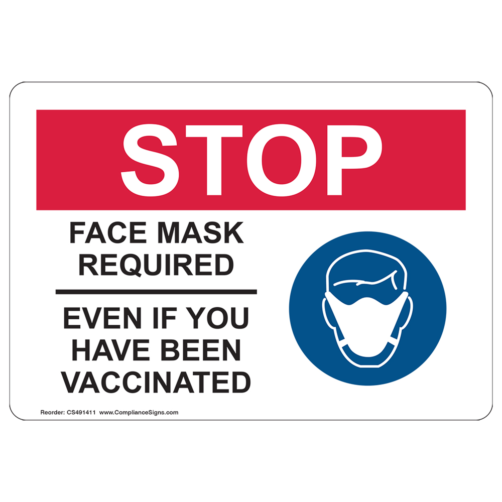 Stop Face Mask Required Sign CS491411