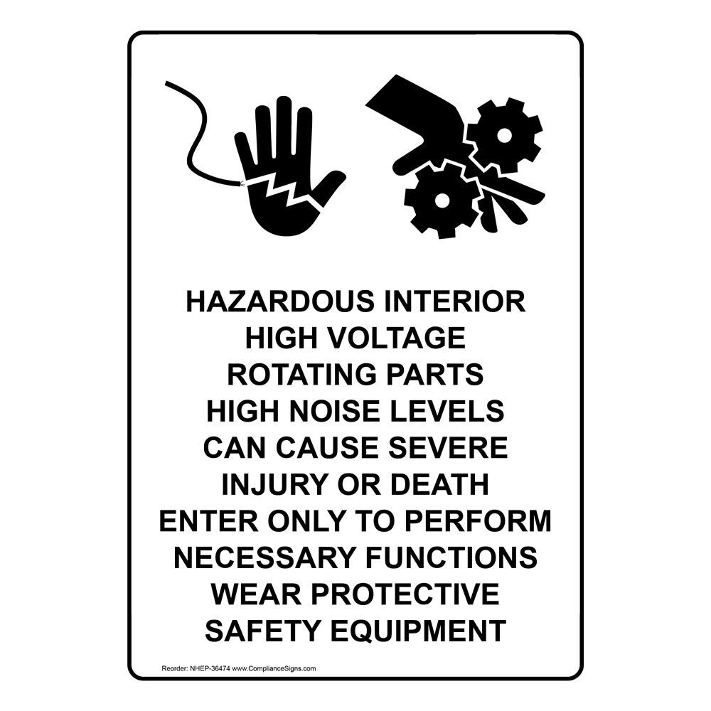 Portrait Cold Burn Hazard Cryogenic Sign With Symbol NHEP36460